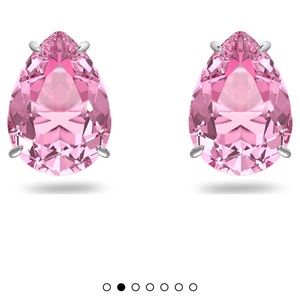 - Gema stud earrings pink rhodium plated from Swarovski
